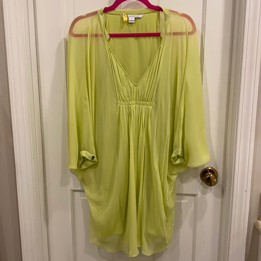 Diane VonFurstenberg Lime Green Dress